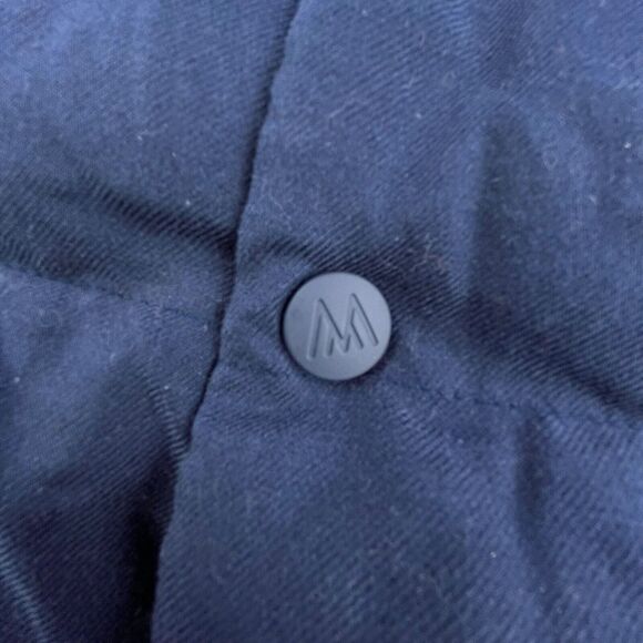 Mizzen + Main Quilted Puffer Vest Men Large Blue Button Front Performance Jacket - Picture 3 of 12